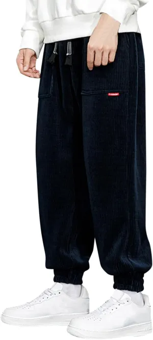 Male Autumn and Winter Heavy Corduroy Thickened Solid Color Trousers 8 Year