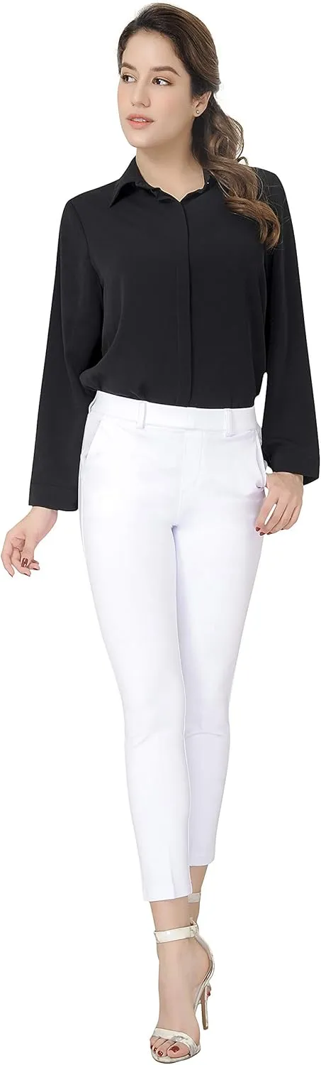 Marycrafts Women's Pull On Stretch Yoga Dress Business Work Pants