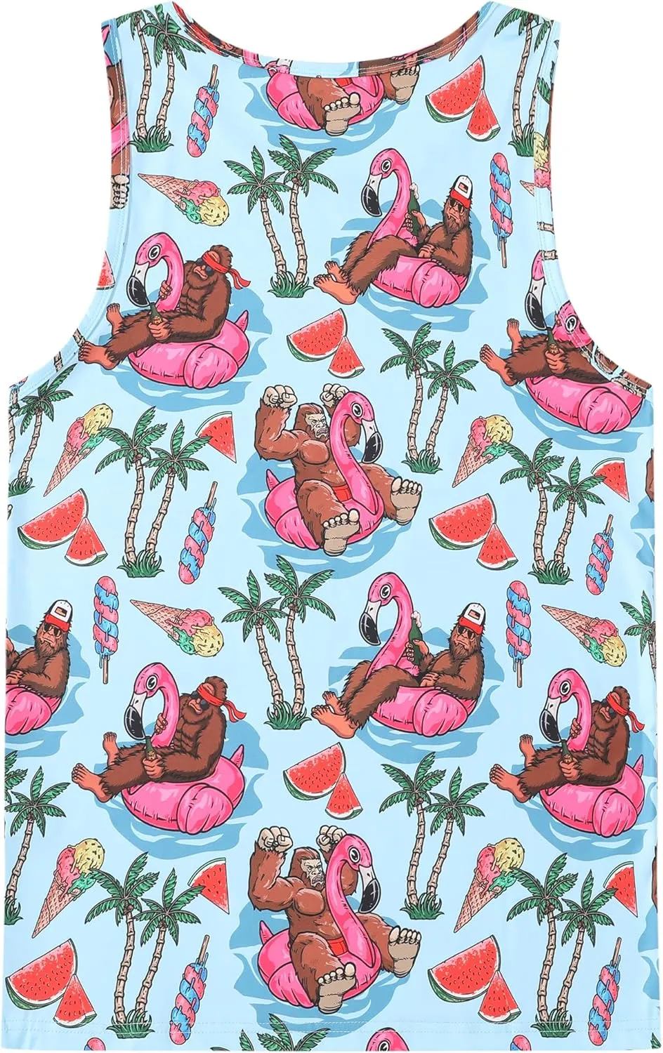 Men's Funny Tank Top Summer Beach Casual Fashion Print Tank Tops for Men Cool Gym Workout Athletic Sleeveless Shirts