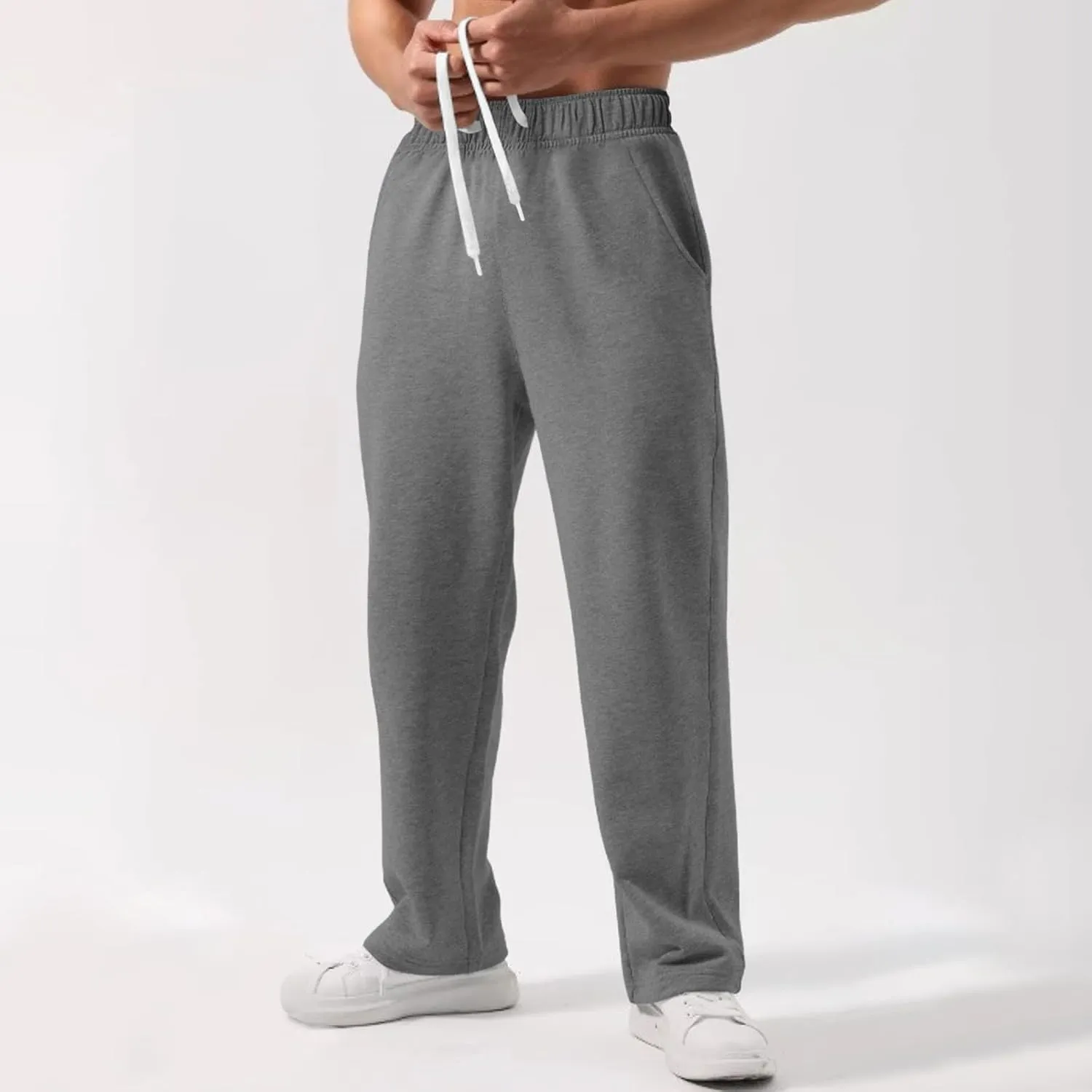Men's Hiking Pants Cargo Pants Lightweight Stretch Joggers Casual Drawstring Pants Sweatpants Loose Fit with Pockets