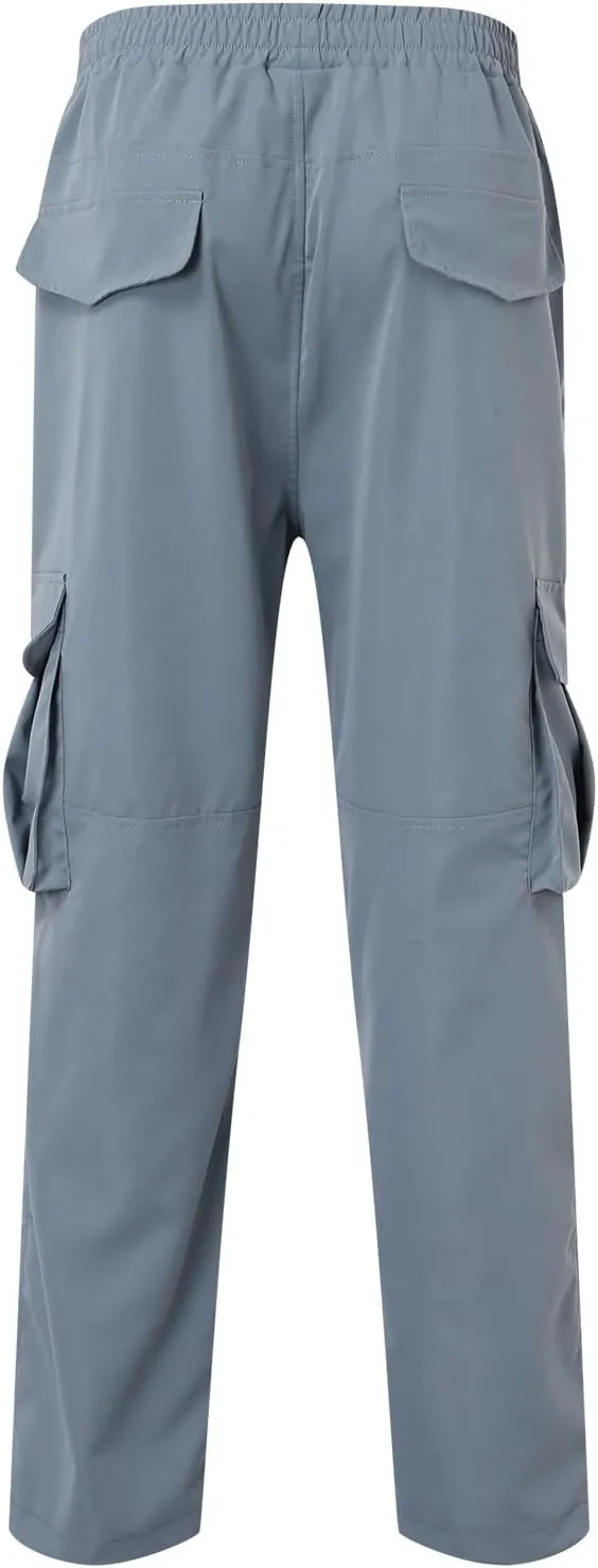 Mens Jogger Pants Regular Fit Casual Hiking Athletic Pant Lightweight Elastic Waist Cargo Pant Sweatpant Trousers with Pocket
