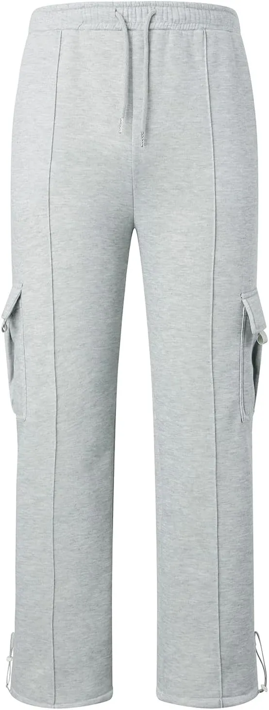 Mens Joggers for Workout Athletic Running Baggy Loose Fit Sweatpants Casual Drawstring Stretch Cargo Pants with Multi Pockets