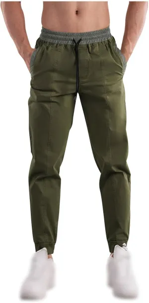 Men's Pants Lightweight Casual Slim Fit Drawstring Joggers with Pocket Running Sports Athletic Outdoor Work Pants