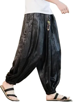 Men's Retro Harem Pants Jogging Sweatpants Men Hip-hop Street Beat Harajuku Style Casual Trousers