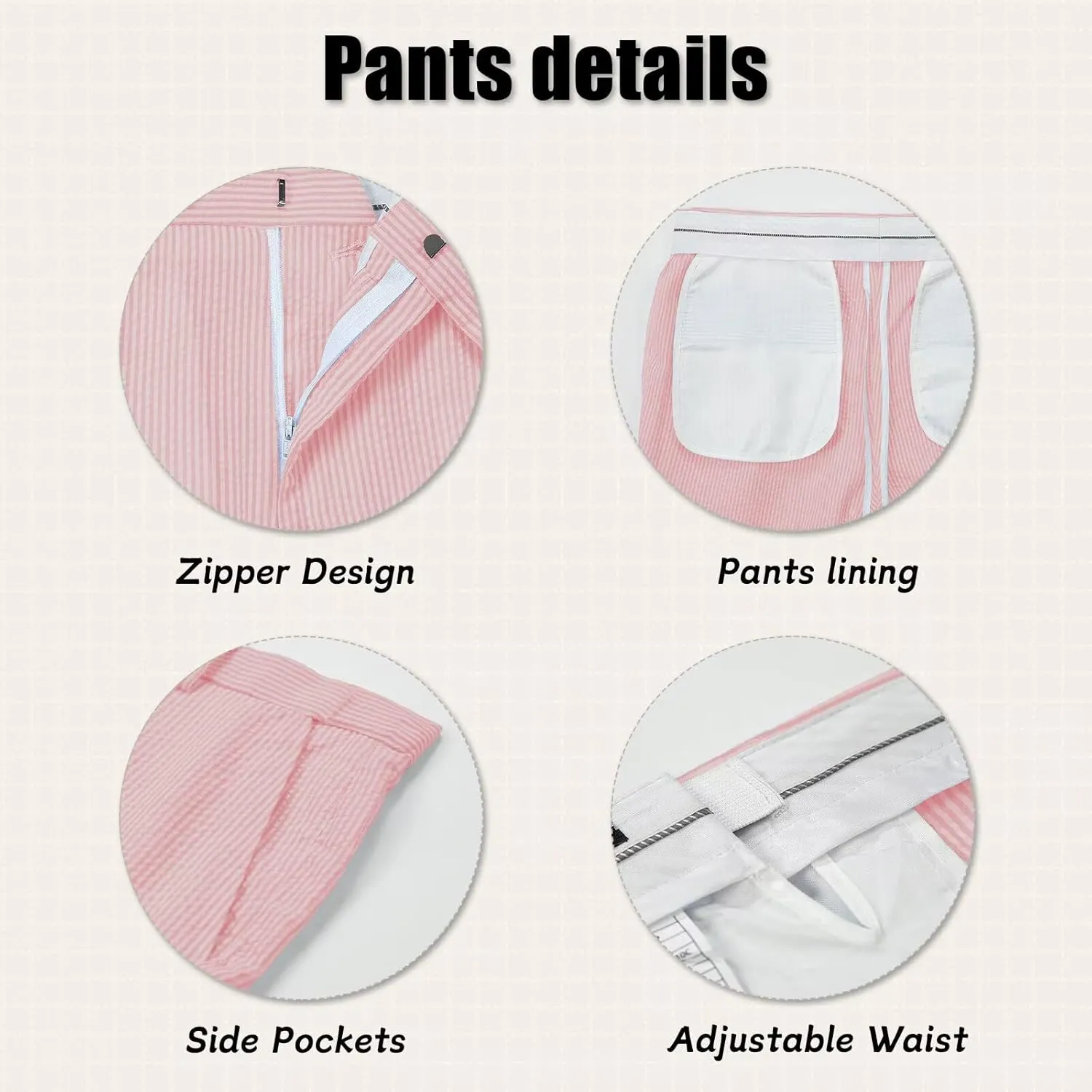 Mens Suit Summer Seersucker 2 Piece Double Breasted Buckle Striped Tuxedos for Men Wedding Suits Cotton Beach Party