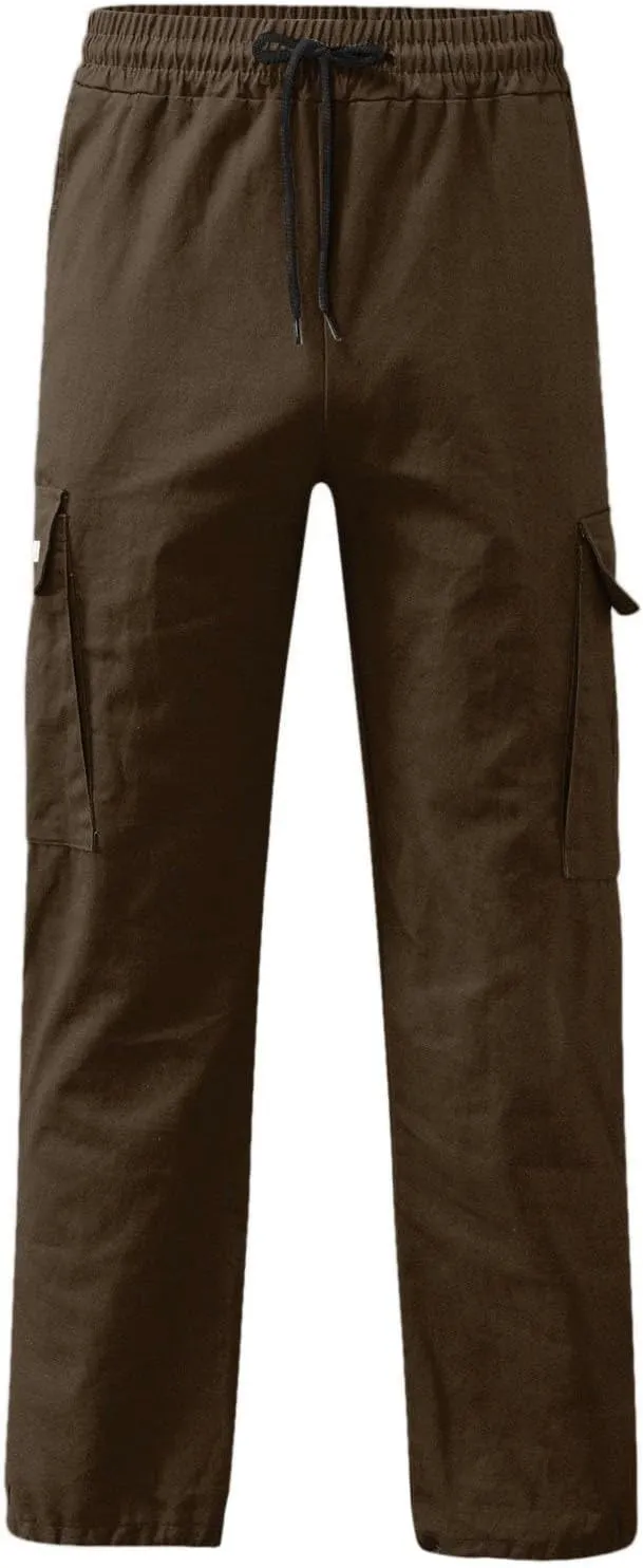 Mens Summer Lightweight Pants Loose Fit Straight Leg Sweatpants Cargo Pant with Pocket Casual Sports Outdoor Athletic Trouser