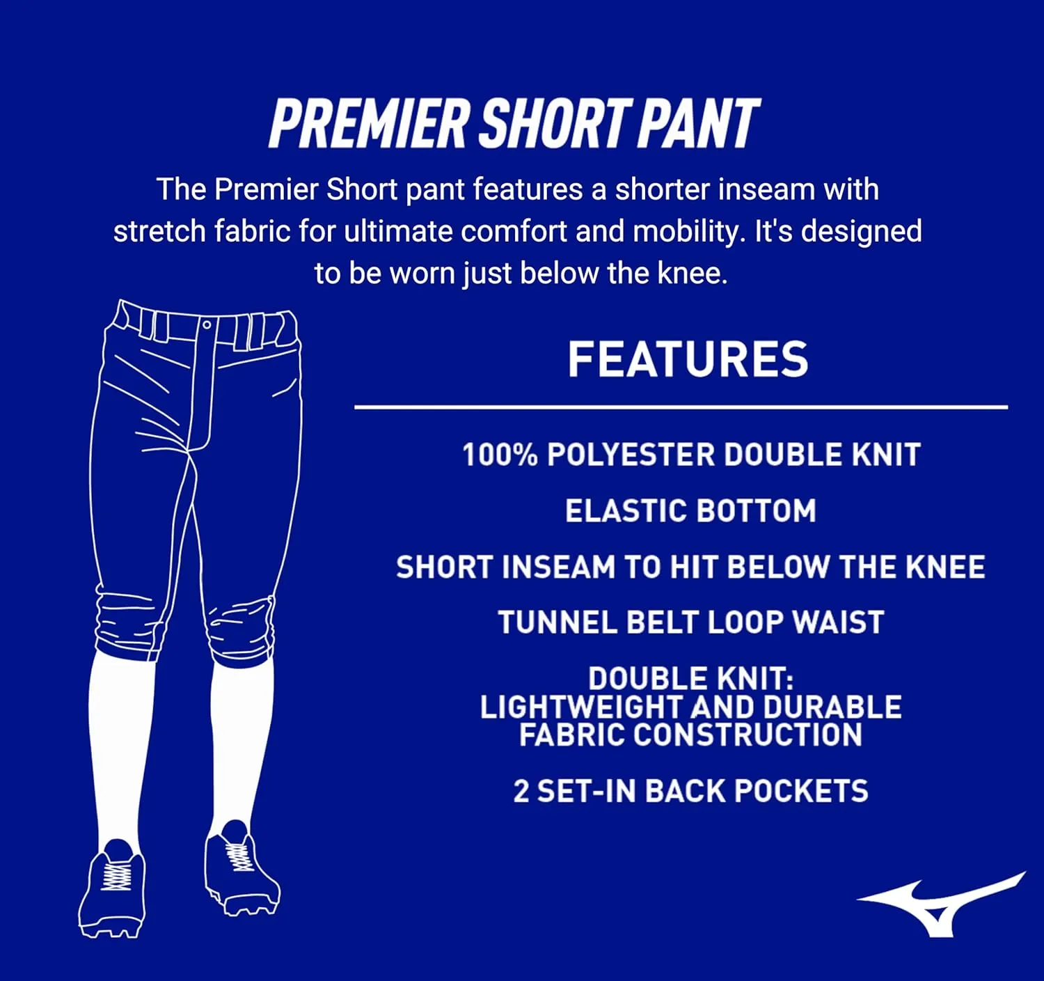 Mizuno Adult Premier Short Baseball Pant
