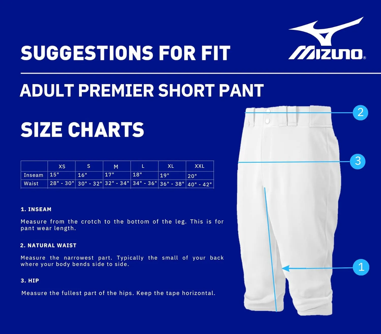 Mizuno Adult Premier Short Baseball Pant