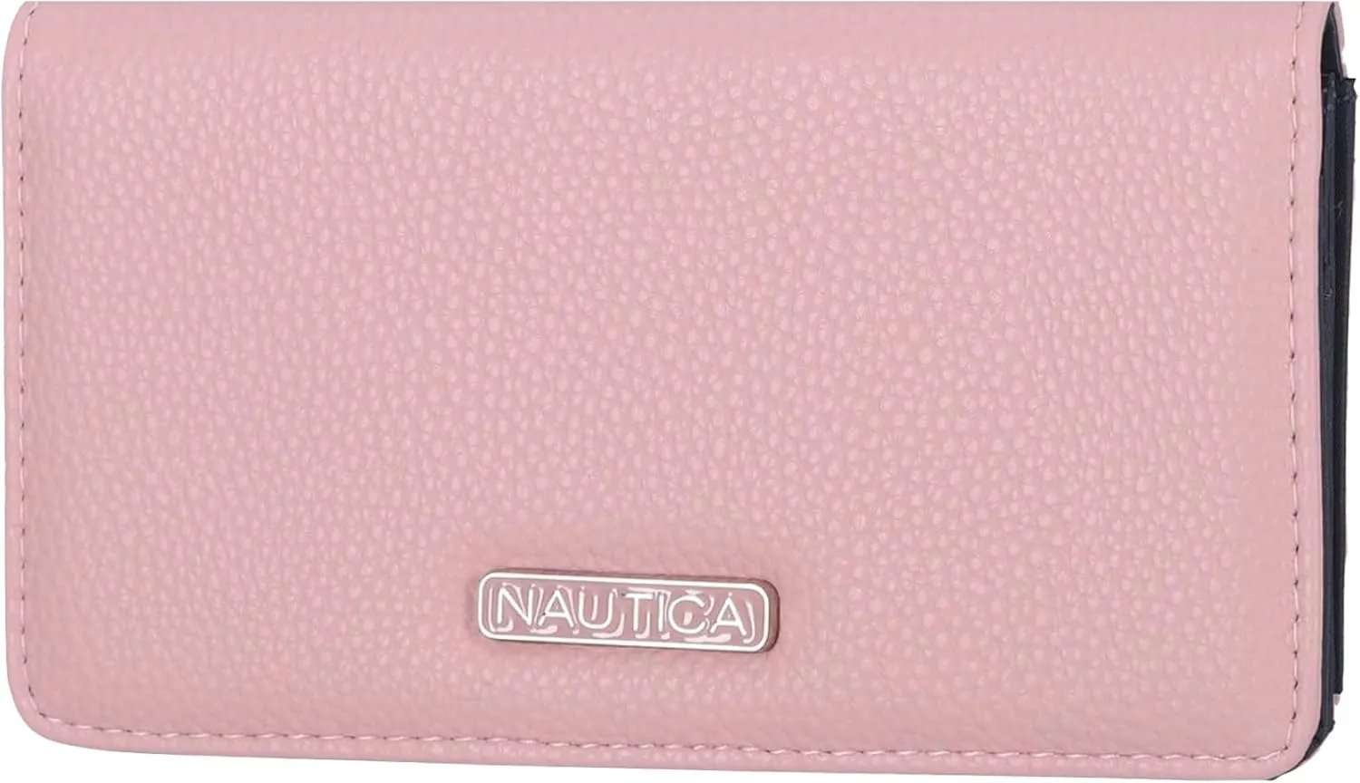 Nautica Seaside Slim Womens Wallet RFID Blocking Credit Card Holder, Coin Purse, Checkbook Organizer Clutch, Small Vegan Leather Wallet for Travel, Blush