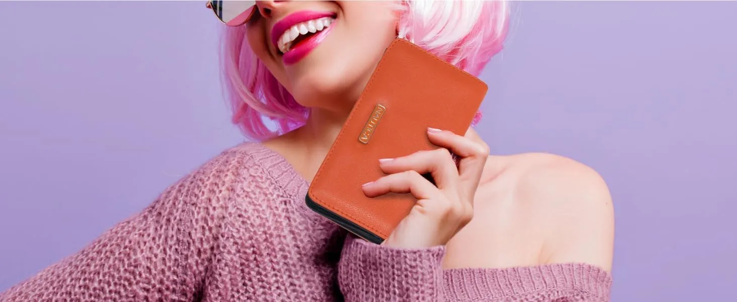 Nautica Seaside Slim Womens Wallet RFID Blocking Credit Card Holder, Coin Purse, Checkbook Organizer Clutch, Small Vegan Leather Wallet for Travel, Grand Canyon