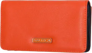 Nautica Seaside Slim Womens Wallet RFID Blocking Credit Card Holder, Coin Purse, Checkbook Organizer Clutch, Small Vegan Leather Wallet for Travel, Grand Canyon