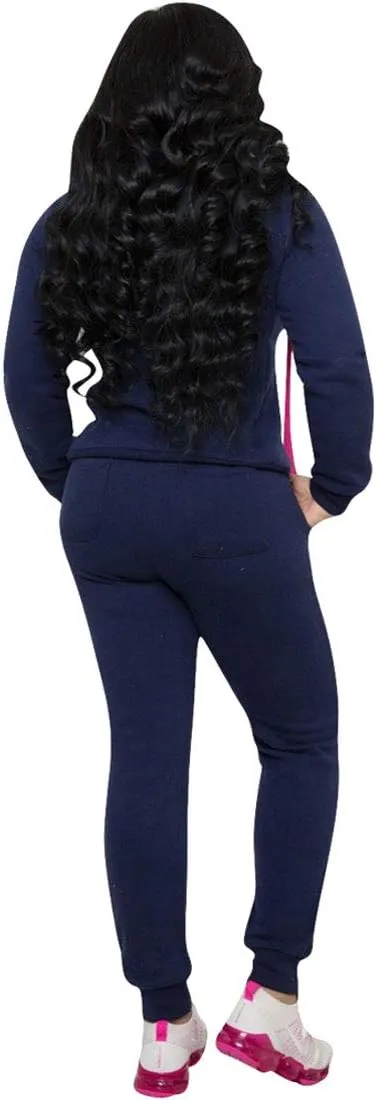 Nimsruc Two Piece Outfits For Women Jogging Suits Casual Jogger Tracksuit Long Sleeve Hoodie Sweatsuit Pants Sets
