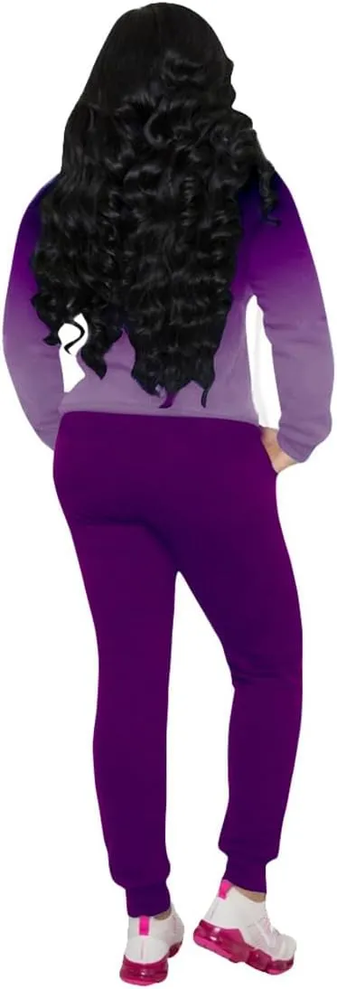Nimsruc Two Piece Outfits For Women Jogging Suits Casual Jogger Tracksuit Long Sleeve Hoodie Sweatsuit Pants Sets
