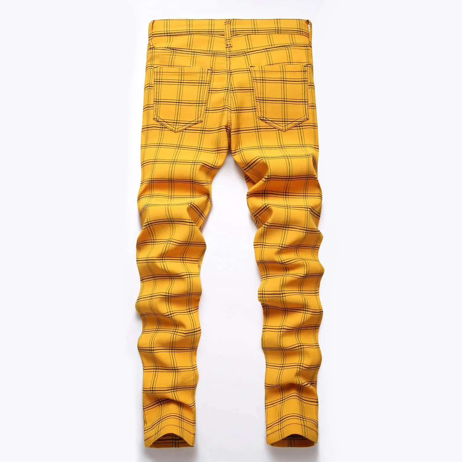 NOVOCCT Plaid Pants for Men - Skinny Mens Dress Pants - Stretch Slim Fit Business Casual Dress Chinos for Men