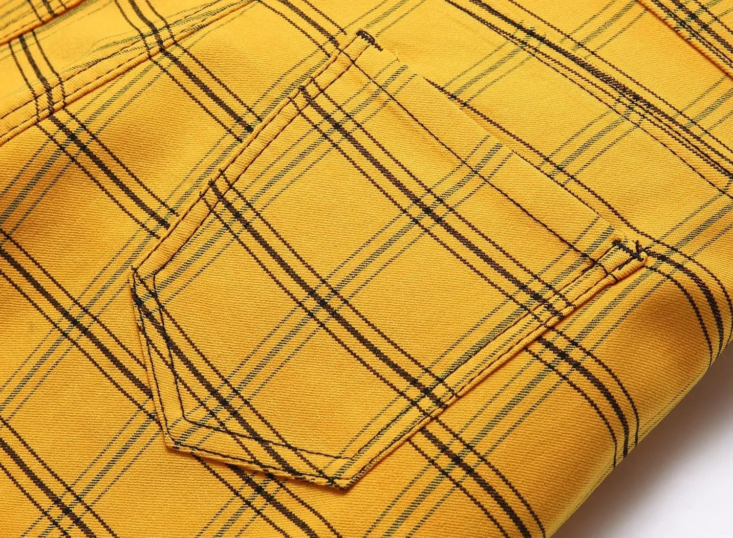 NOVOCCT Plaid Pants for Men - Skinny Mens Dress Pants - Stretch Slim Fit Business Casual Dress Chinos for Men