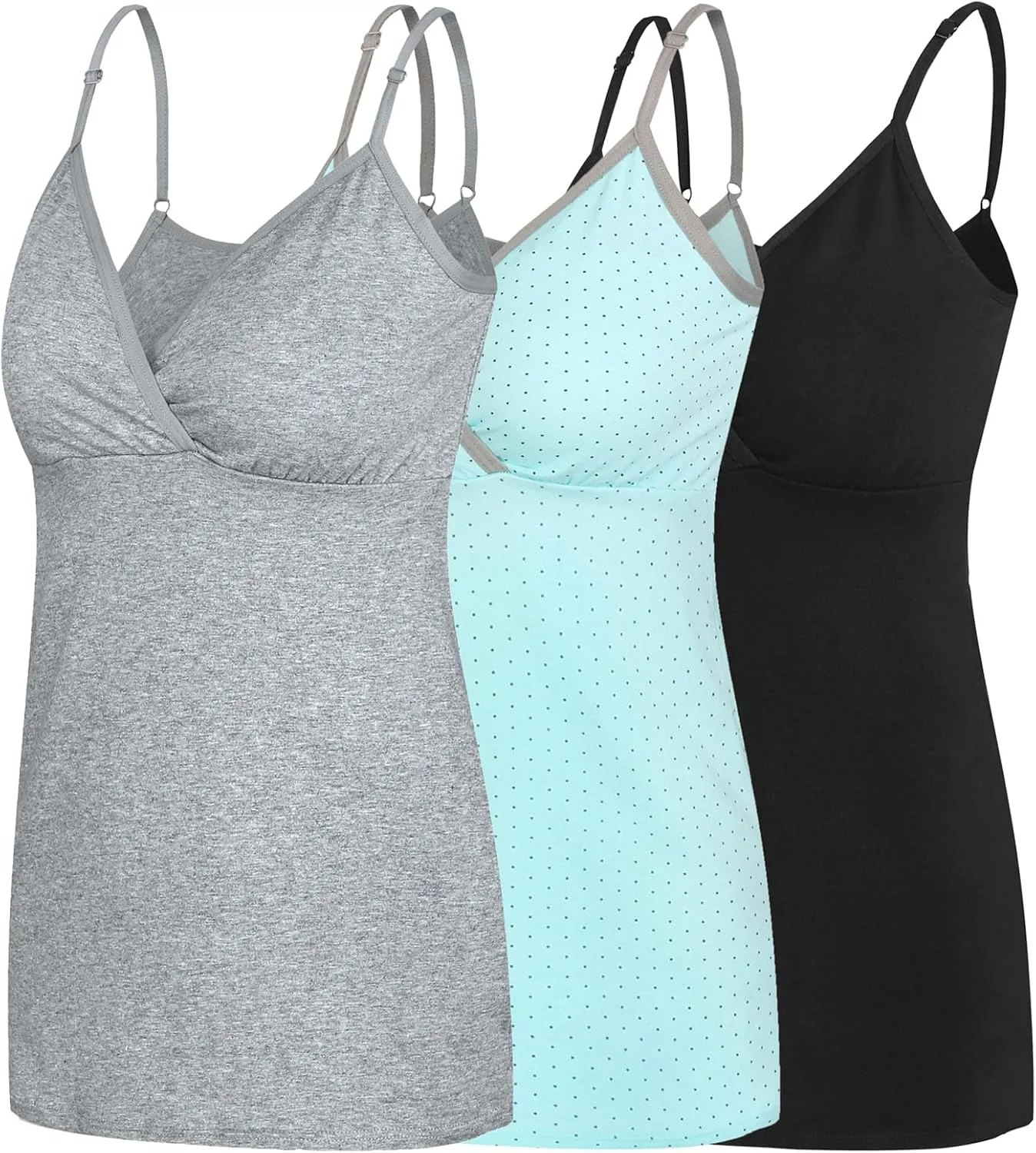 Nursing Tops Tank Shirt Cami Sleep Bra for Maternity and Breastfeeding