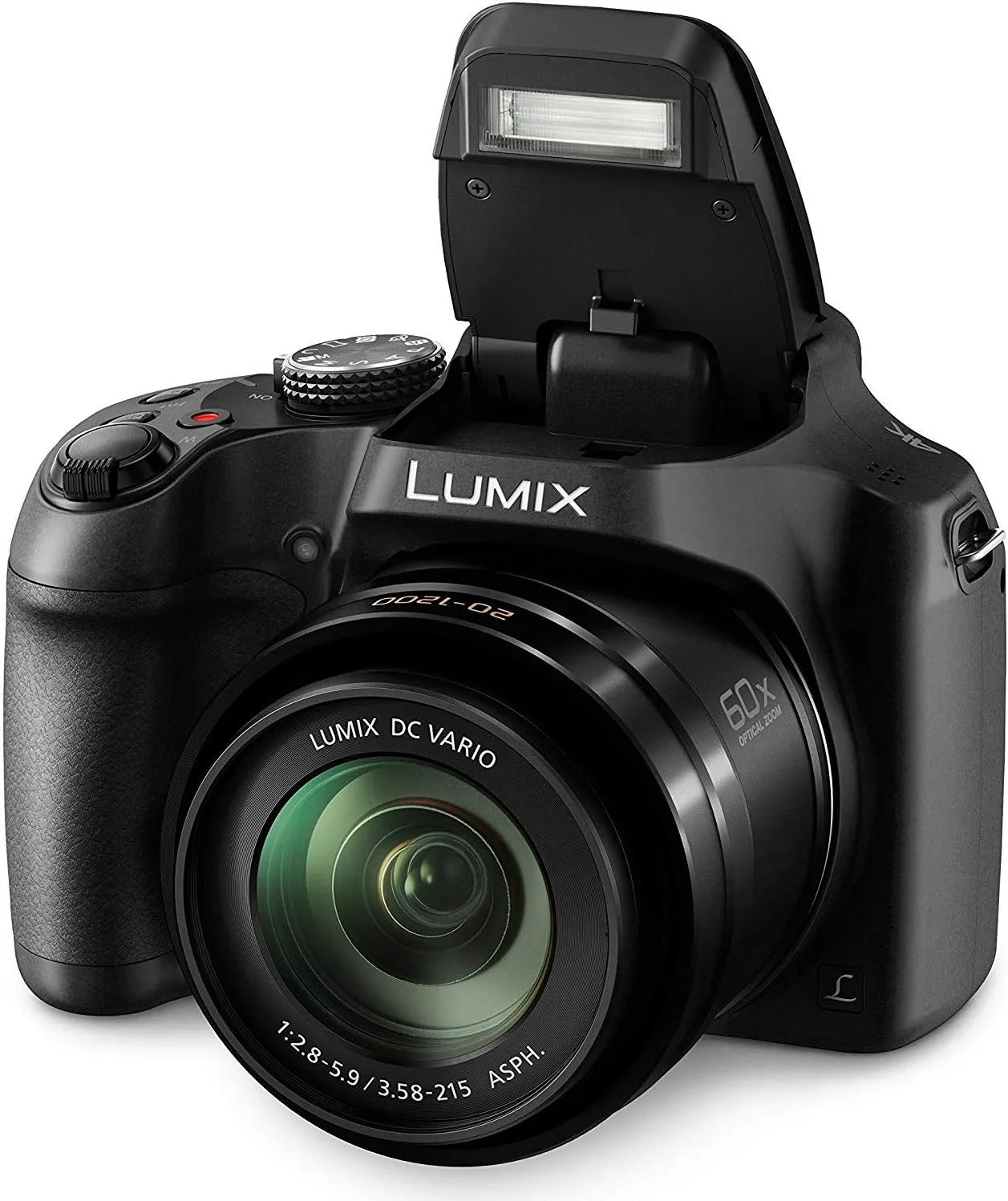 Panasonic Lumix FZ80 4K Digital Camera with 20-1200mm Lens 60x Optical Zoom Power O.I.S. Stabilization DC-FZ80 Bundle with Deco Gear Camera Bag Case   Filter Kit   Photo Video Software & Accessories