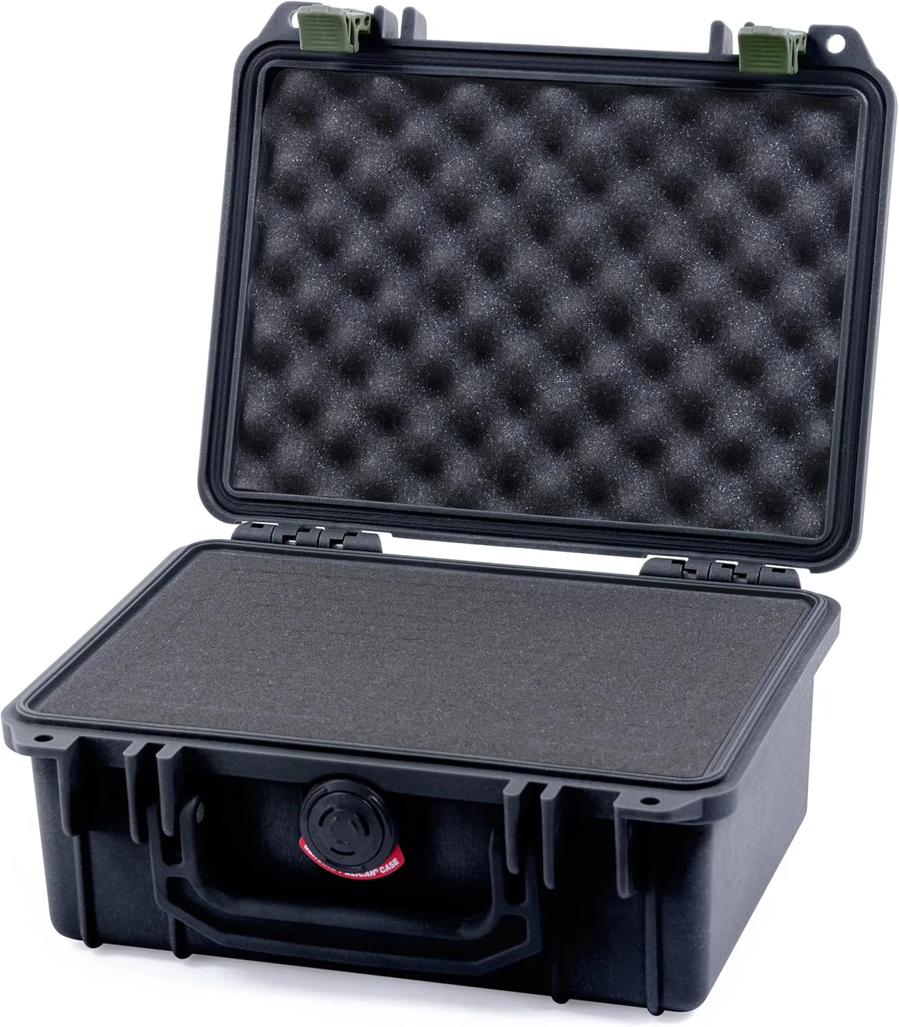 Pelican 1150 Case, Black with OD Green Latches, None (Case Only)