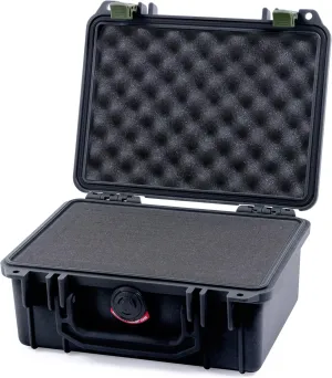 Pelican 1150 Case, Black with OD Green Latches, None (Case Only)