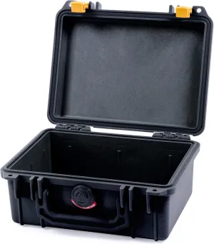 Pelican 1150 Case, Black with Yellow Latches, None (Case Only)
