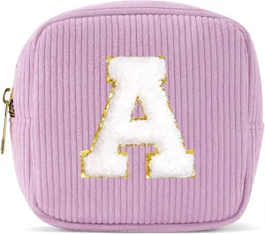 Pocmimut Birthday Gifts for Gifts,Personalized Initial Makeup Bag Cosmetic Pouch Toiletry Bag for Her Mom wife Teacher 18th Birthday Gifts for Girls,A