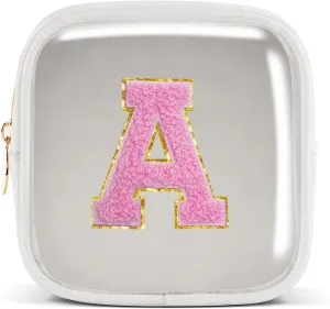 Pocmimut Birthday Gifts for Gifts,Personalized Initial Makeup Bag Cosmetic Pouch Toiletry Bag for Her Mom wife Teacher 18th Birthday Gifts for Girls,A