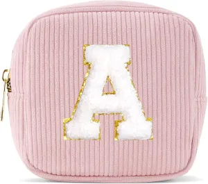 Pocmimut Birthday Gifts for Gifts,Personalized Initial Makeup Bag Cosmetic Pouch Toiletry Bag for Her Mom wife Teacher 18th Birthday Gifts for Girls,A
