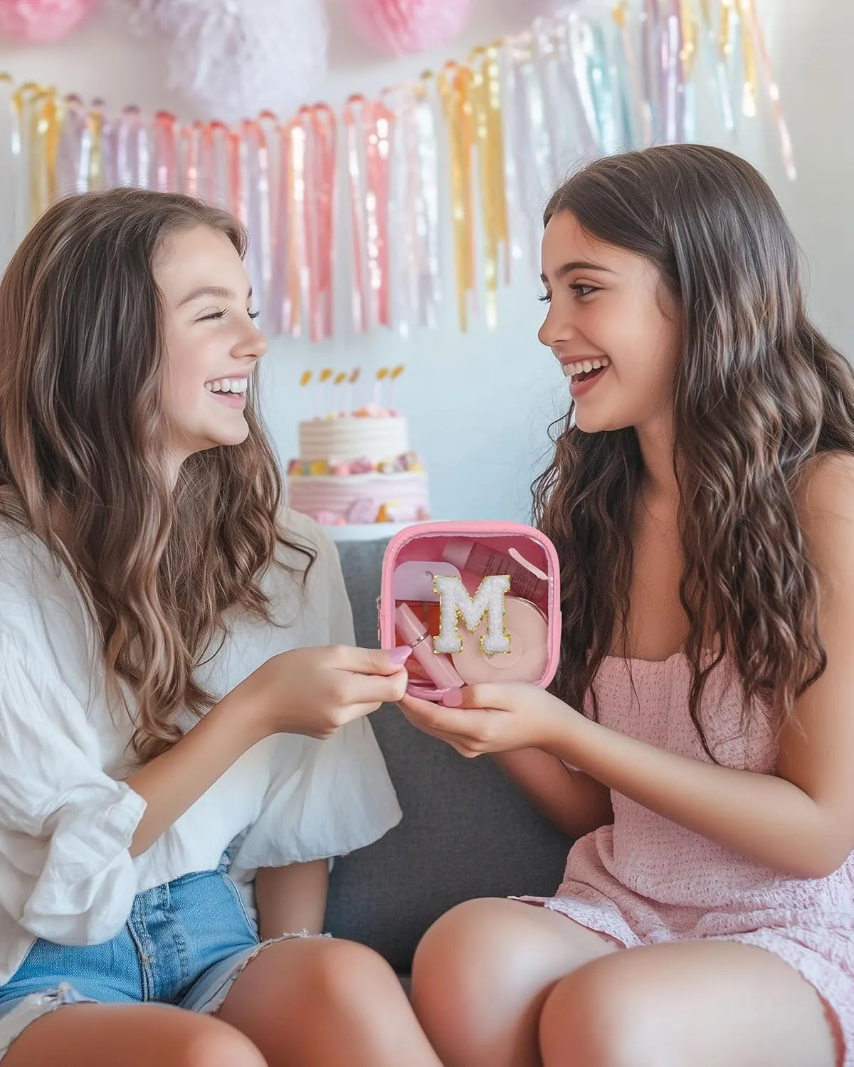 Pocmimut Birthday Gifts for Gifts,Personalized Initial Makeup Bag Cosmetic Pouch Toiletry Bag for Her Mom wife Teacher 18th Birthday Gifts for Girls,A