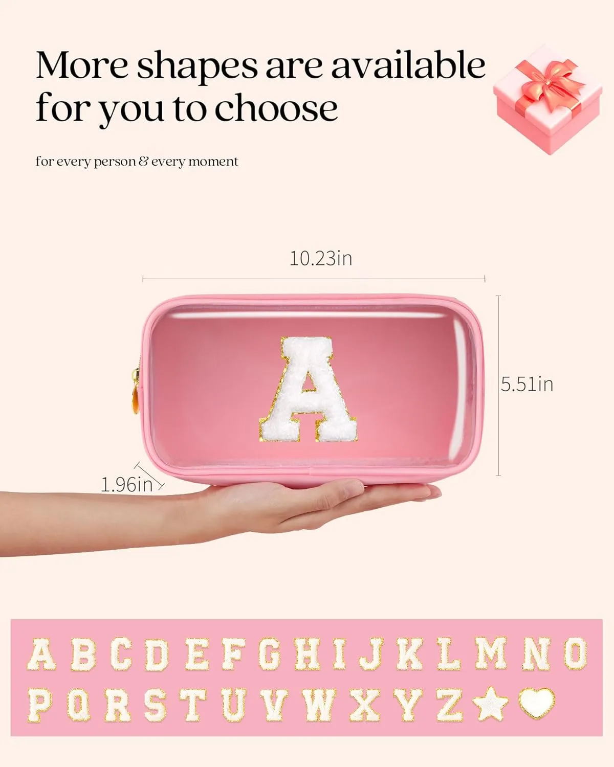 Pocmimut Birthday Gifts for Gifts,Personalized Initial Makeup Bag Cosmetic Pouch Toiletry Bag for Her Mom wife Teacher 18th Birthday Gifts for Girls,A