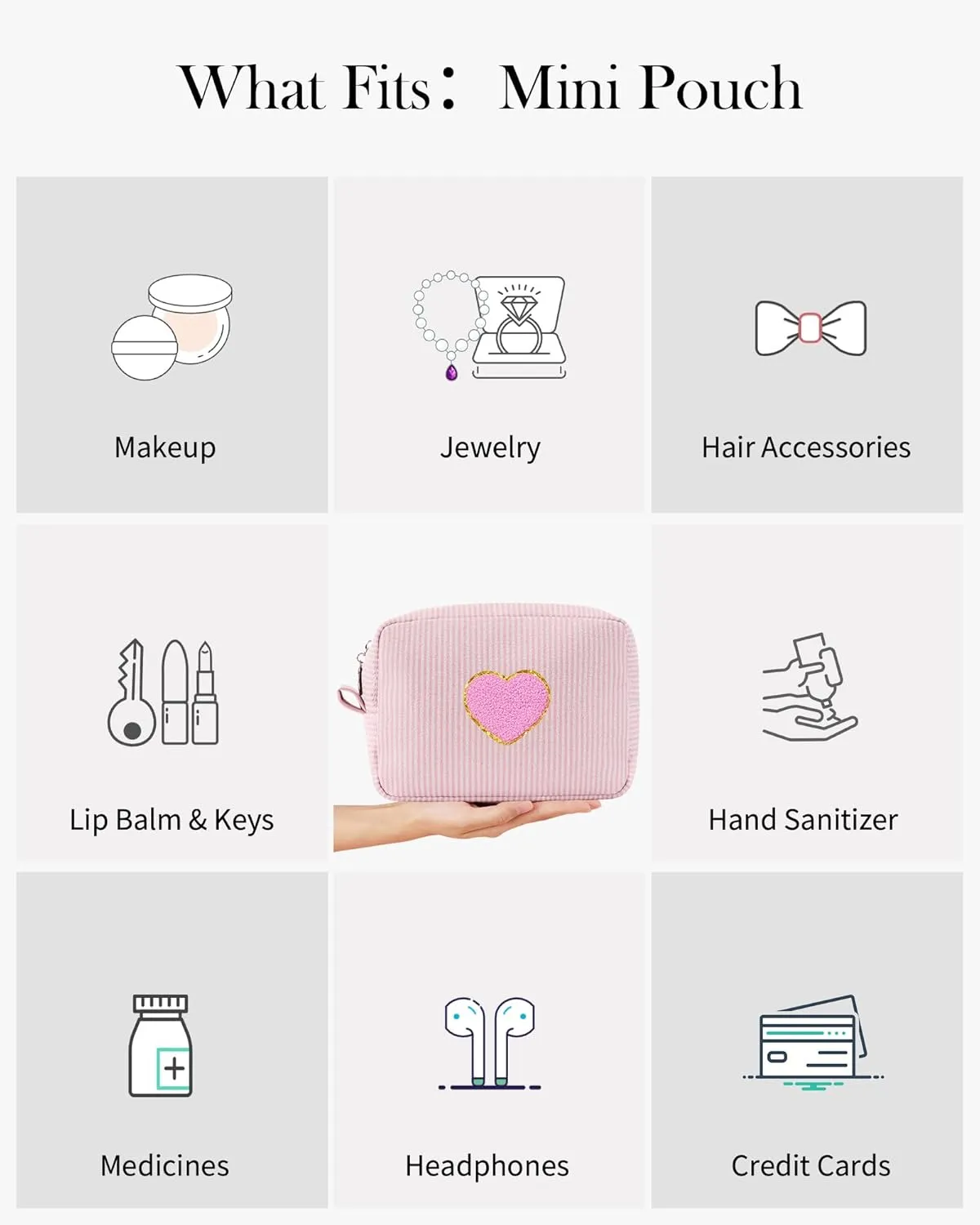 Pocmimut Birthday Gifts for Gifts,Personalized Initial Makeup Bag Cosmetic Pouch Toiletry Bag for Her Mom wife Teacher 18th Birthday Gifts for Girls,A