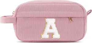 Pocmimut Birthday Gifts for Gifts,Personalized Initial Makeup Bag Cosmetic Pouch Toiletry Bag for Her Mom wife Teacher 18th Birthday Gifts for Girls,A