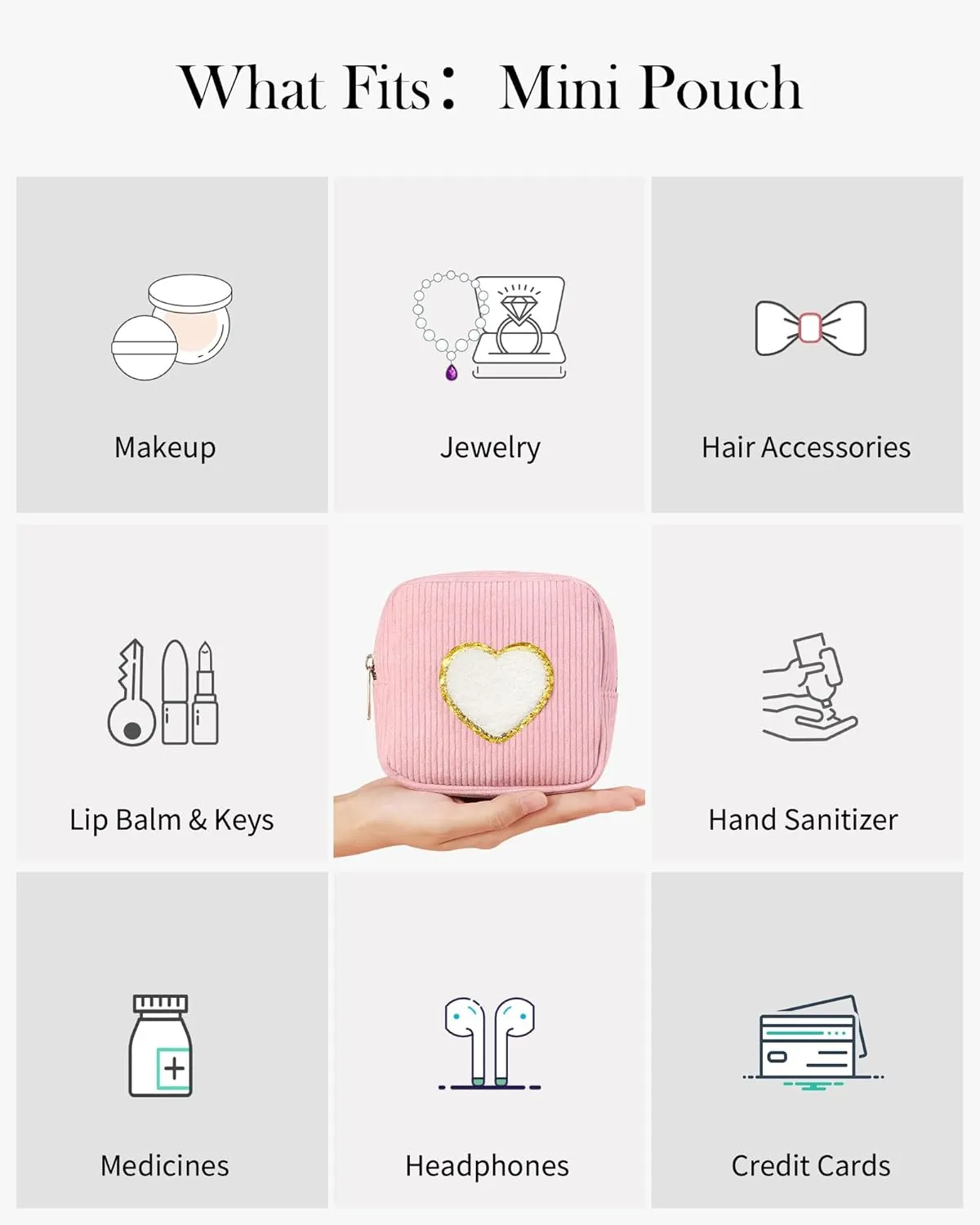 Pocmimut Birthday Gifts for Gifts,Personalized Initial Makeup Bag Cosmetic Pouch Toiletry Bag for Her Mom wife Teacher 18th Birthday Gifts for Girls,A