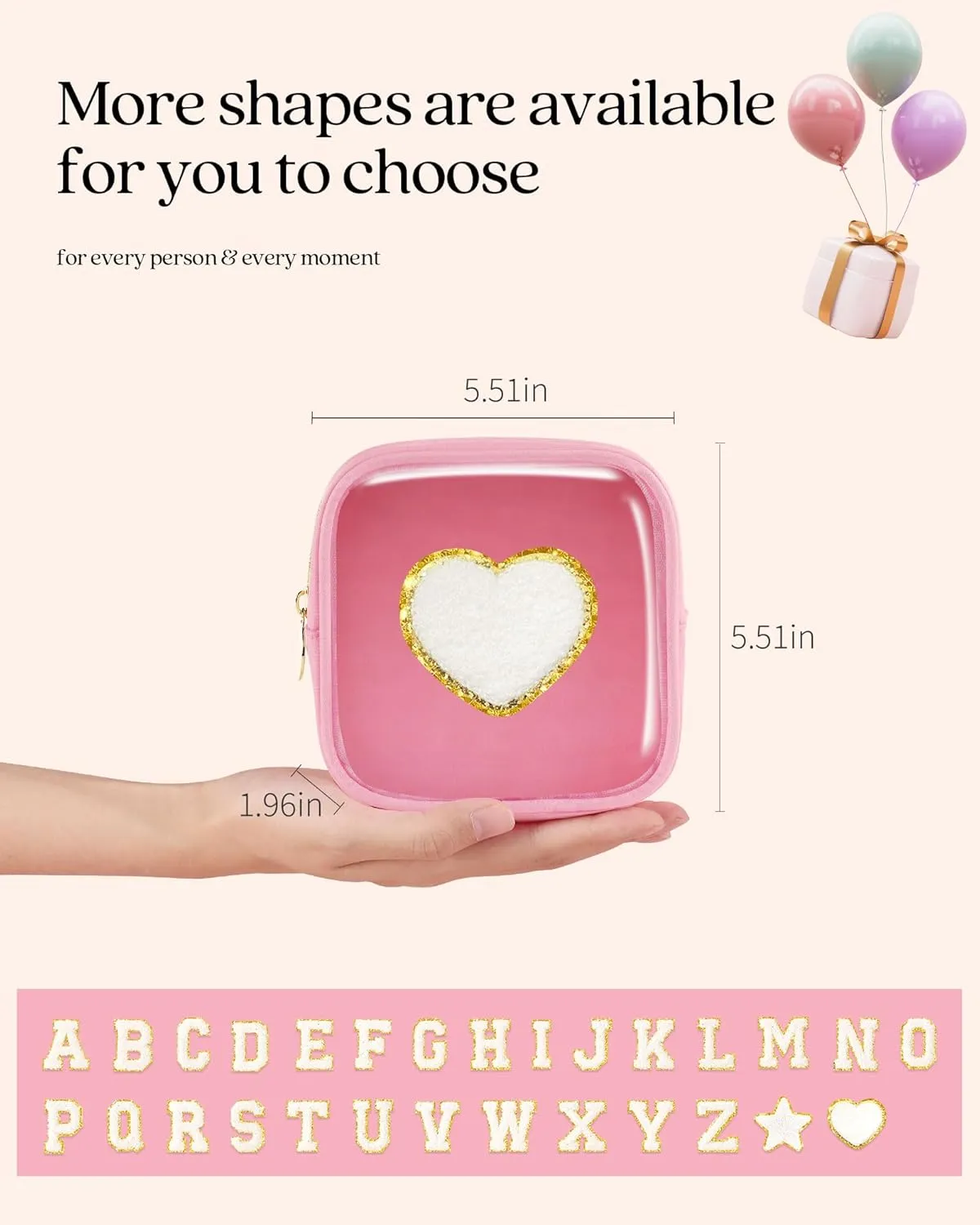 Pocmimut Personalized Makeup Bag,Teen Girl Gifts Trendy Stuff for 6 7 8 9 10 11 12 Year Old Girls,Initial Cosmetic Bag Gifts Graduation Teacher Gifts,B