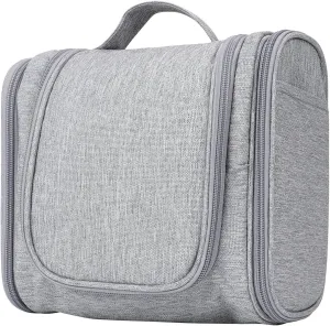 PSBP BEAUTY Mens Hanging Travel Toiletry Bag, Premium Portable Small Organizer Bag for Traveling Men & Women, for Organizing Toiletries, Travel Essentials, Makeup Products, Bathroom Supplies, Grey