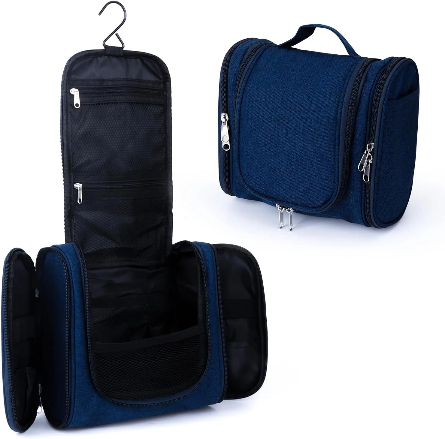 PSBP BEAUTY Mens Hanging Travel Toiletry Bag, Premium Portable Small Organizer Bag for Traveling Men & Women, for Organizing Toiletries, Travel Essentials, Makeup Products, Bathroom Supplies, Navy