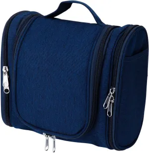 PSBP BEAUTY Mens Hanging Travel Toiletry Bag, Premium Portable Small Organizer Bag for Traveling Men & Women, for Organizing Toiletries, Travel Essentials, Makeup Products, Bathroom Supplies, Navy
