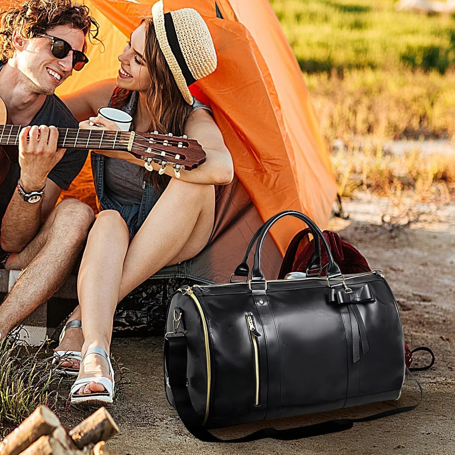 PU leather Convertible Garment Bag Carry - Carry Convertible Garment Duffle Bag | Carry Garment Bags, Waterproof Convertible Travel Duffel, Carry Convertible Garment Duffle Bag