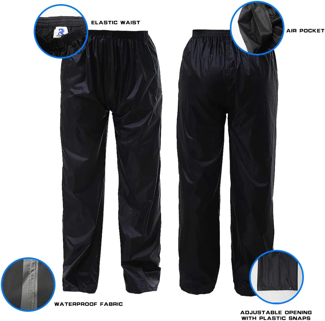 Rain Jacket Pants Suits for Men Women Waterproof Lightweight Rain Gear Coat Workwear