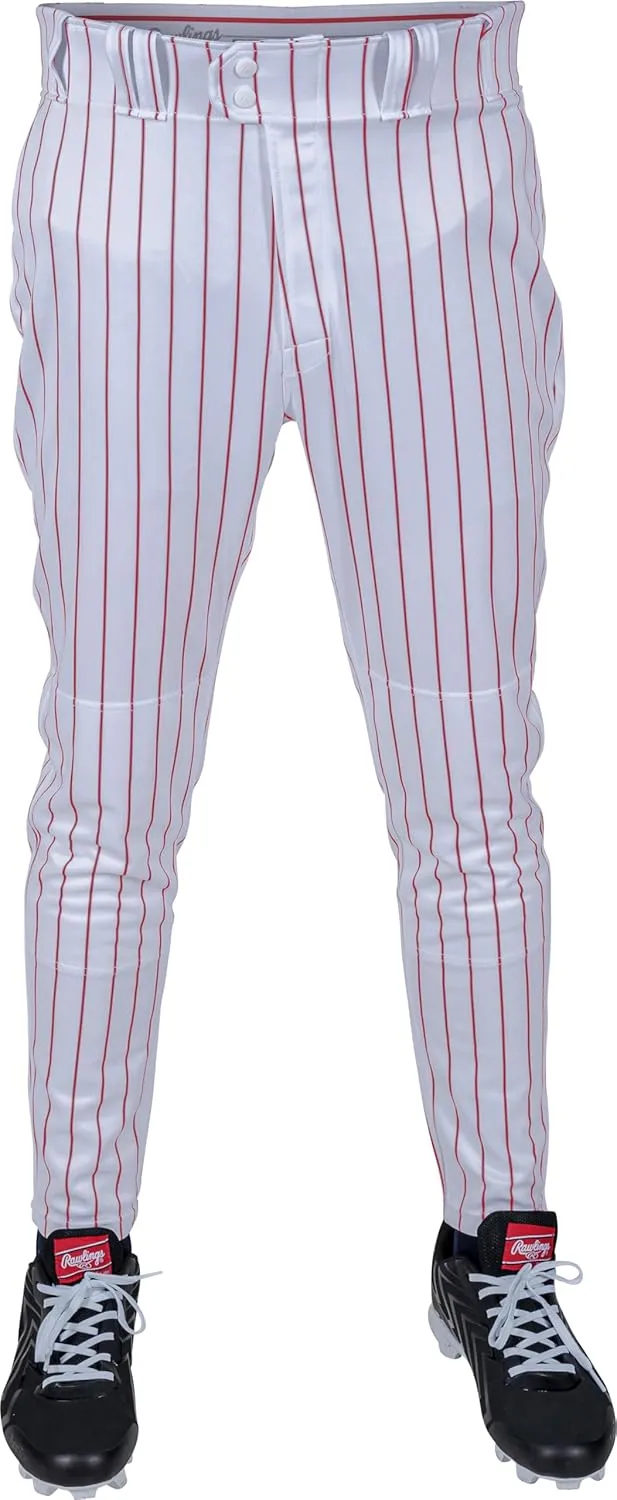Rawlings Boys' PRO 150 Series Baseball Pants | Tapered Jogger Fit | Youth Sizes | Pinstripe | Multiple Colors