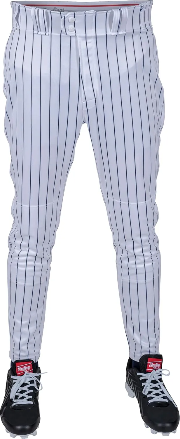 Rawlings Boys' PRO 150 Series Baseball Pants | Tapered Jogger Fit | Youth Sizes | Pinstripe | Multiple Colors