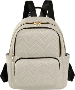 Sinestour Beige Backpack Purse Lightweight Shoulder Bag Fashion Travel Backpack Handbags for Women Work Ladies Teenage