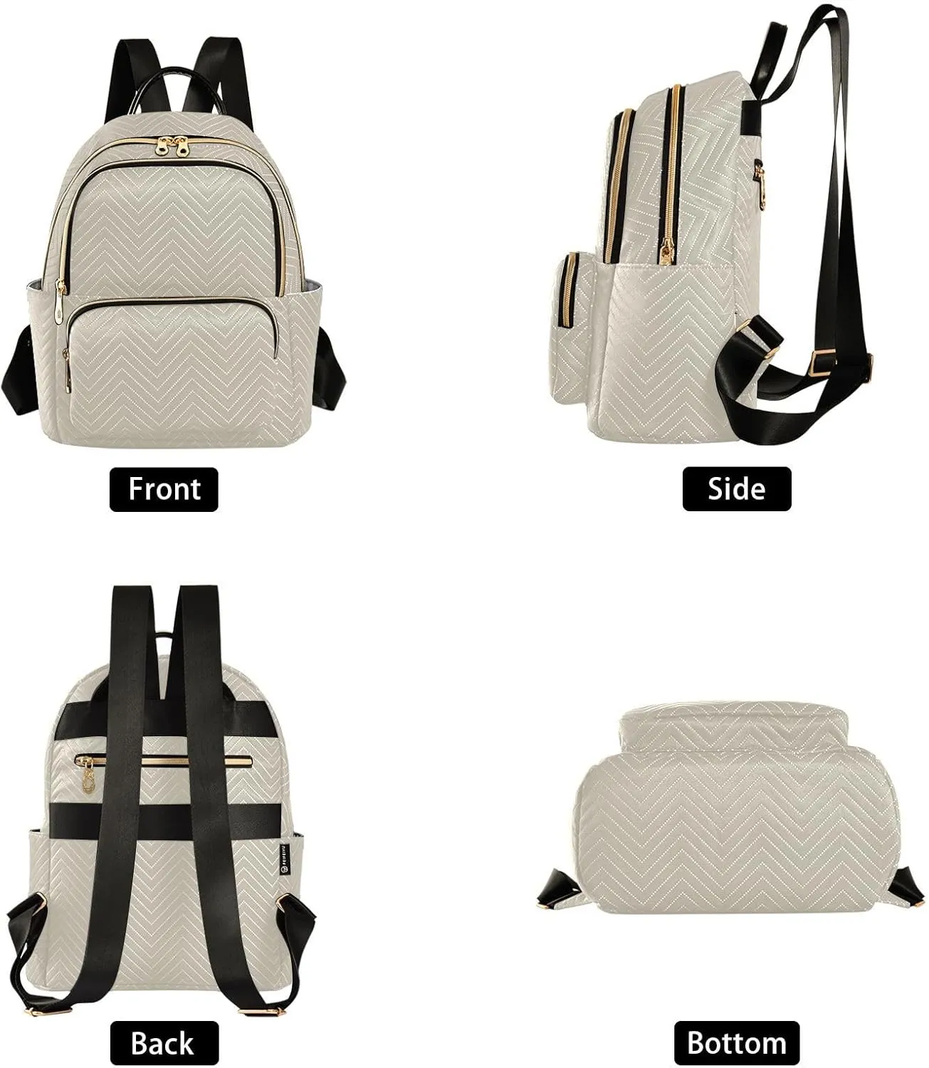 Sinestour Beige Backpack Purse Lightweight Shoulder Bag Fashion Travel Backpack Handbags for Women Work Ladies Teenage