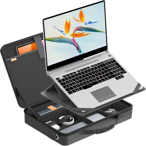 Smatree MobileBase Laptop Shoulder Case for 15-16 inch Samsung Galaxy Book5/4/3/2 Pro 360/Ultra, for Galaxy Book4 Edge, Copilot PC/Chromebook Plus, Samsung Hard Laptop Briefcase with Stand (A485S)