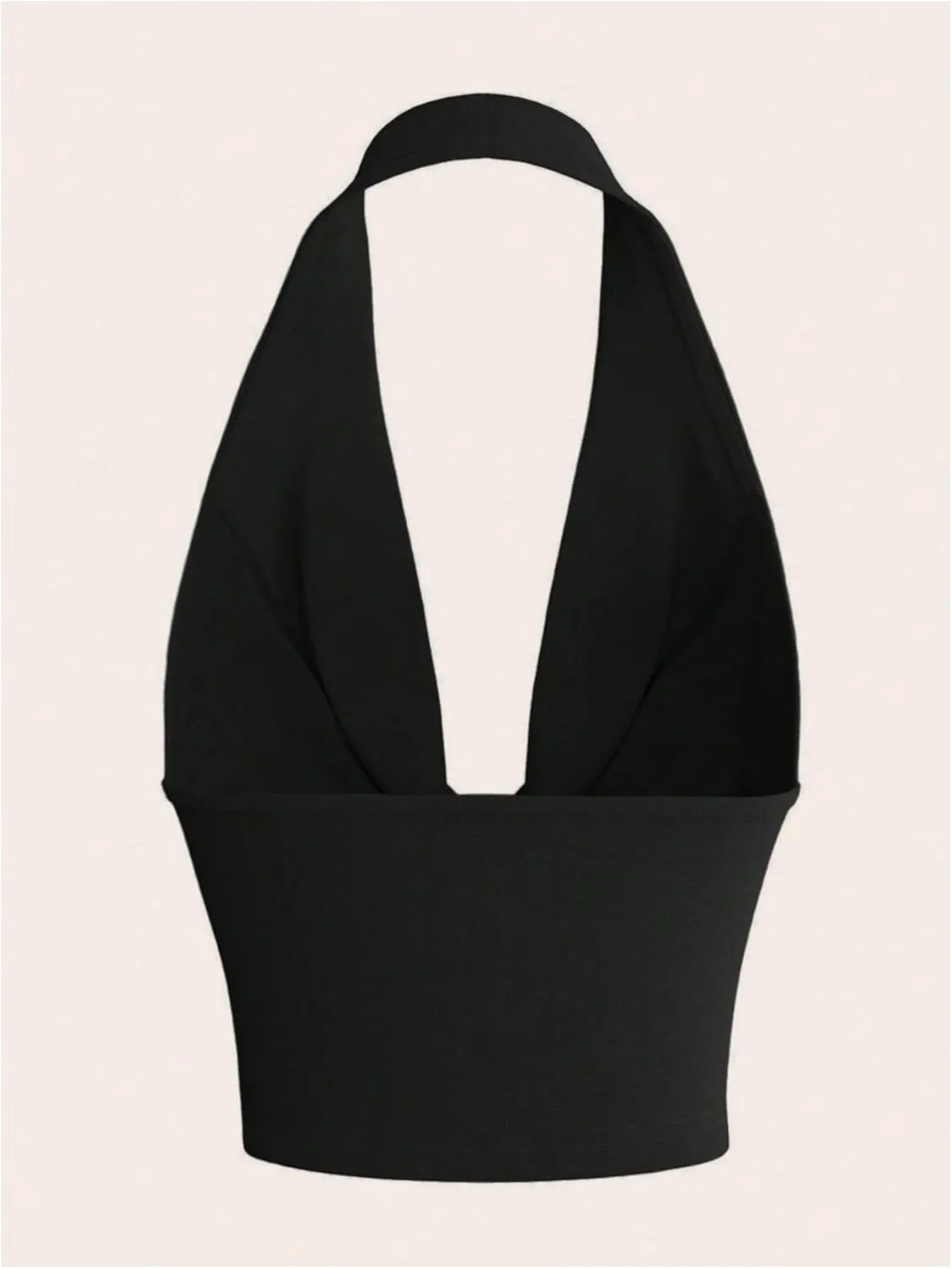 SOLY HUX Women's Cowl Neck Halter Neck Going Out Tops Open Back Sleeveless Y2k Crop Tank Top