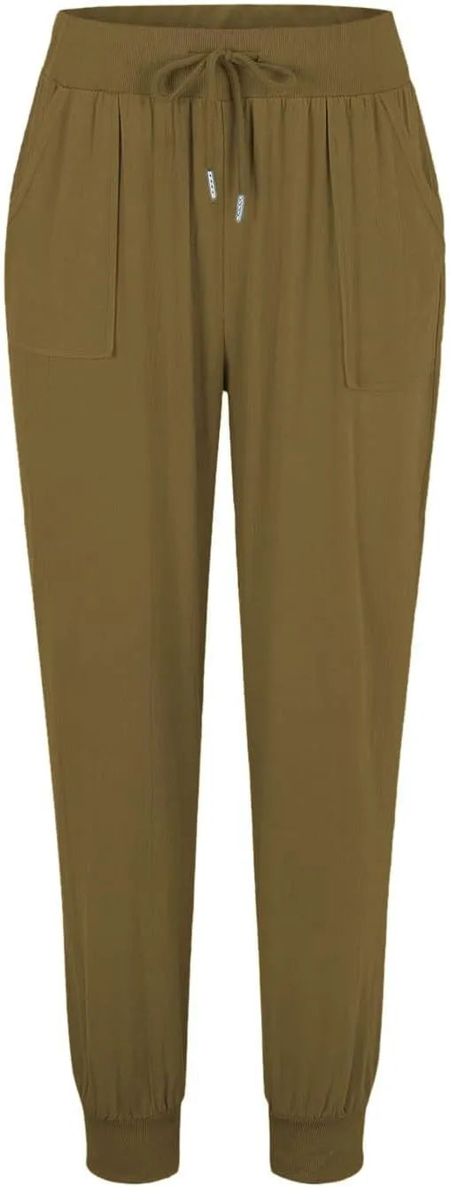 Straight Leg Cotton Linen Pants Women Lightweight Fashion Summer Casual Pants with Pockets Drawstring Loose Trousers