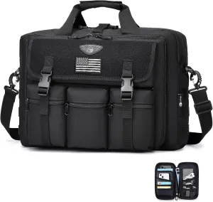 Stypos Tactical Laptop Bag for 15.6/17.3 Inch Flight Bags for Pilots Tactical Military Messenger Bag Briefcase for Men