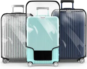 Suitcase Covers For Luggage, 28 Inch Clear PVC Luggage Covers Protector Full Thicken Transparent Waterproof Suitcase Sleeve With Large Velcro for 20"-30" Wheeled Suitcases