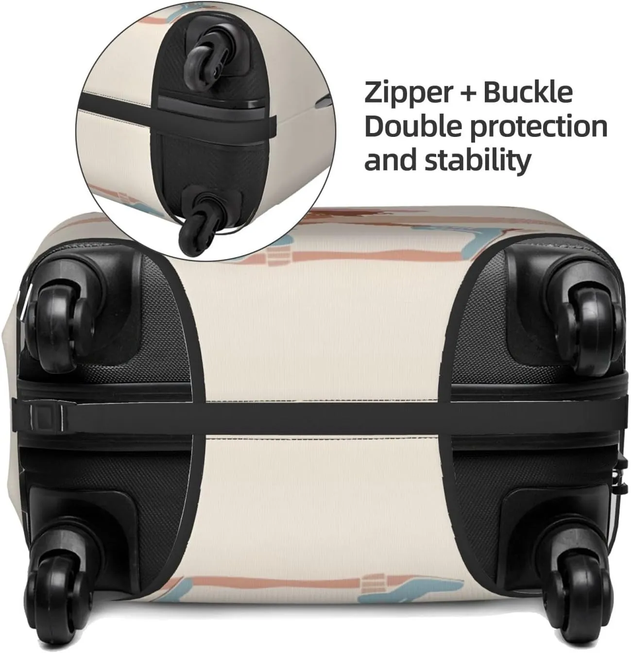 Surfer Girl Travel Luggage Covers Elastic Suitcase Protector Washable Baggage Covers