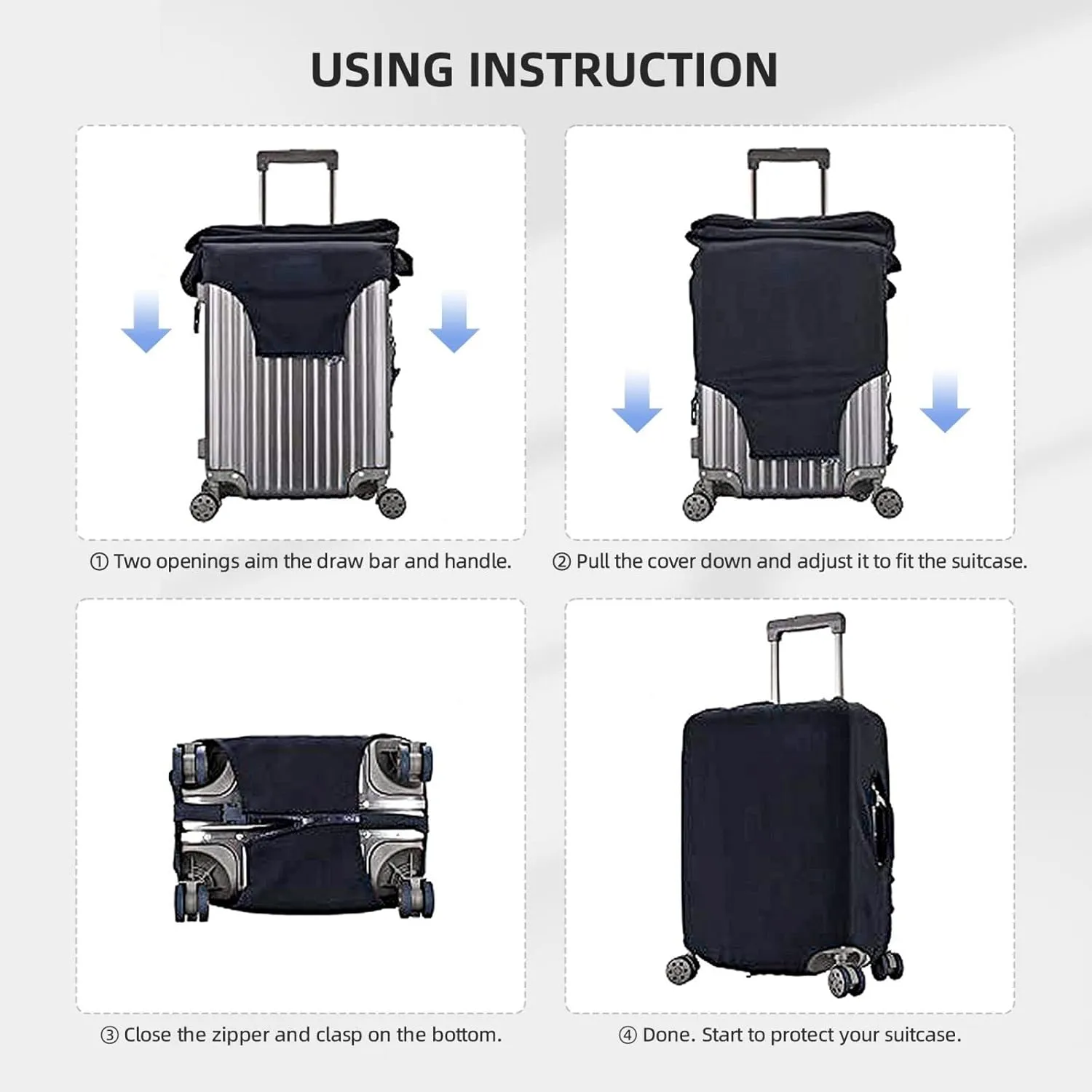 Surfer Girl Travel Luggage Covers Elastic Suitcase Protector Washable Baggage Covers
