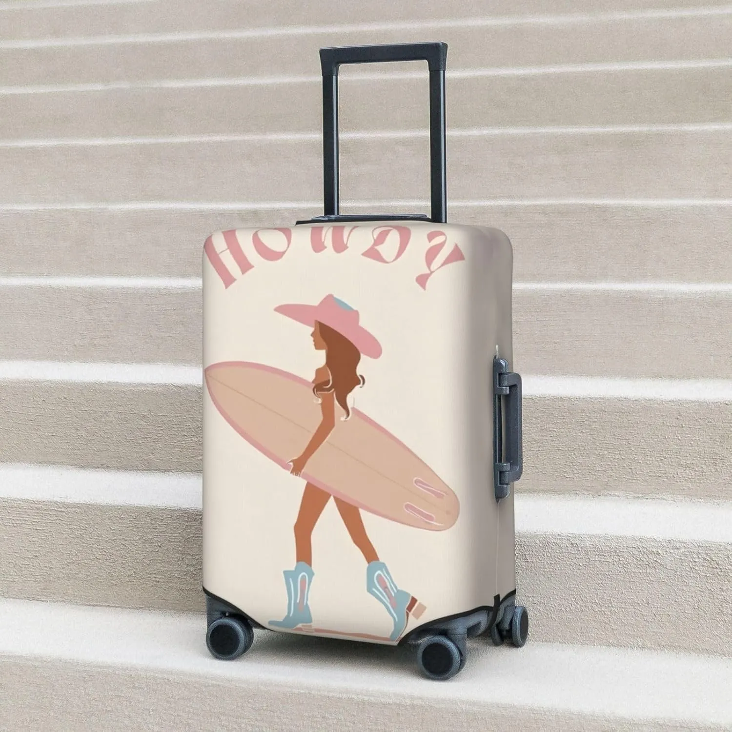 Surfer Girl Travel Luggage Covers Elastic Suitcase Protector Washable Baggage Covers